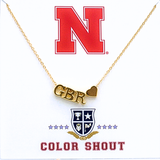 Nebraska Cornhuskers Heart Necklace
