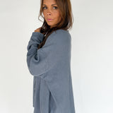 Mineral Wash Shacket-Deep Navy - Ana Patricia Boutique