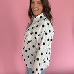 Polka Dot Button Up- Black/Cream - Ana Patricia Boutique