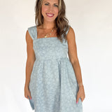 Floral Chambray Mini Dress