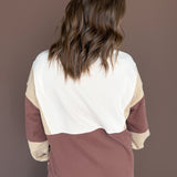 Colorblock Half Snap Sweatshirt