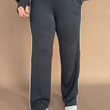 Modal Scuba Piping Pant-Black