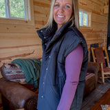 Oversized Puffer Vest- Black