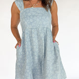 Floral Chambray Mini Dress