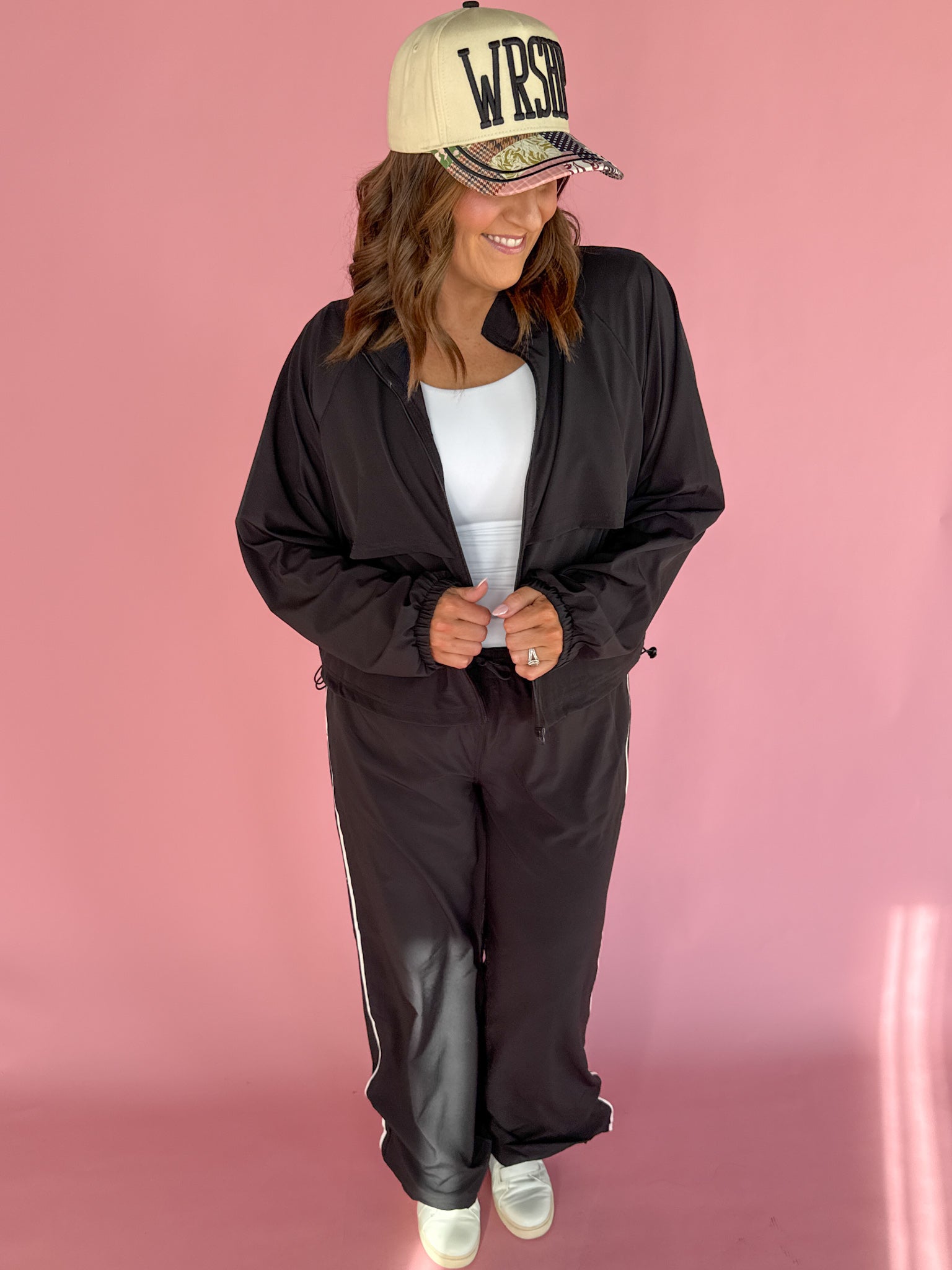 Windbreaker Track Pants- Black - Ana Patricia Boutique