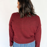 Classic Button Cardigan Top- Burgundy - Ana Patricia Boutique