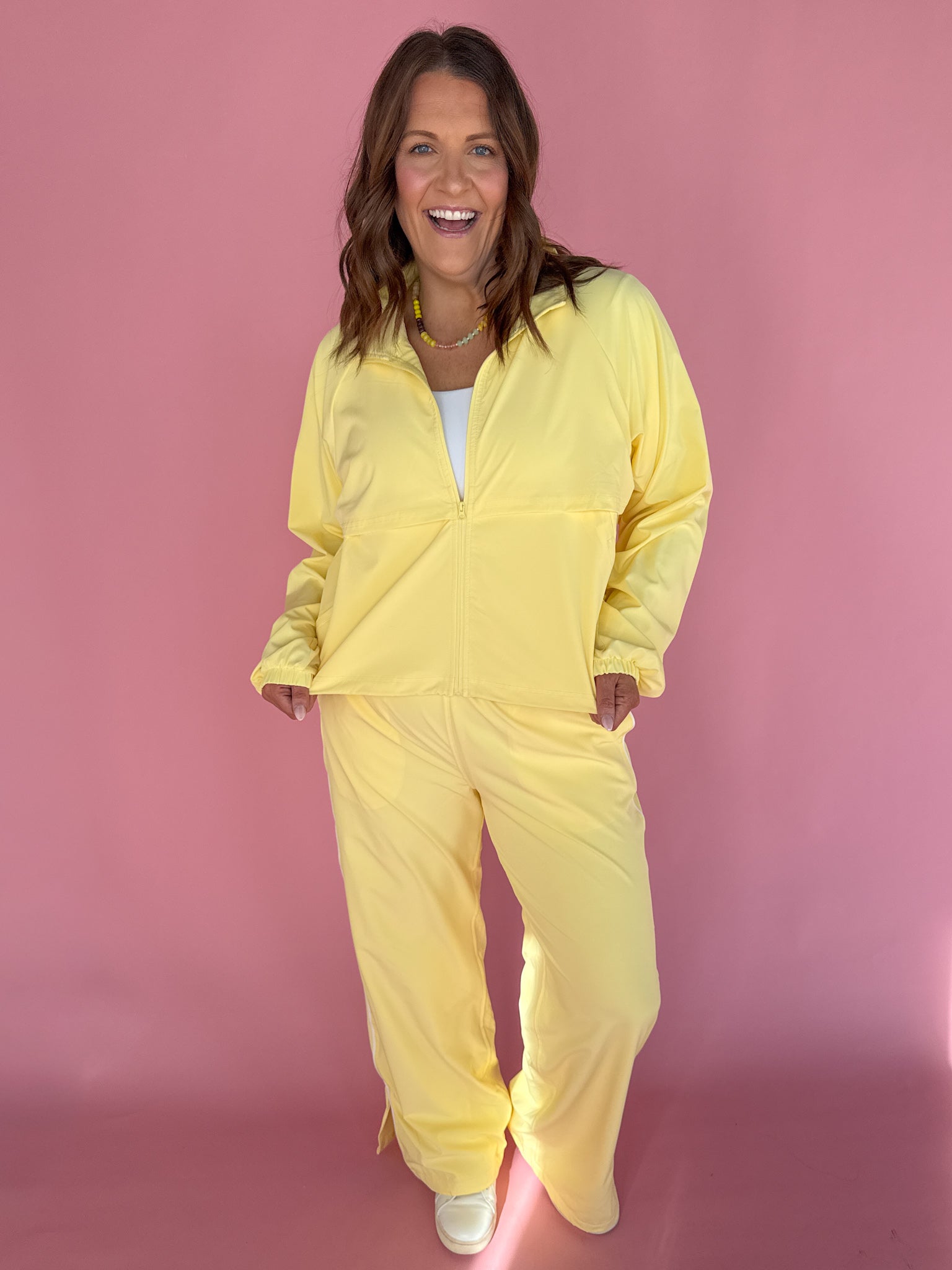 Windbreaker Active Jacket- Yellow - Ana Patricia Boutique