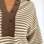 Slub Knit Top- Mocha - Ana Patricia Boutique