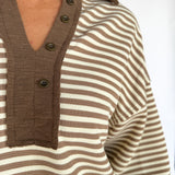 Slub Knit Top- Mocha - Ana Patricia Boutique