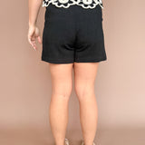 Classic Linen Shorts- Black - Ana Patricia Boutique