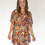 Kimono Sleeve Floral Dress - Ana Patricia Boutique