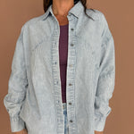 Chambray Striped Button Down-Light - Ana Patricia Boutique