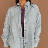 Chambray Striped Button Down-Light - Ana Patricia Boutique