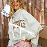 JESUS SAVES Reversible Mock Sweatshirt - Ana Patricia Boutique