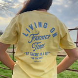 Living On Farmer Time Graphic