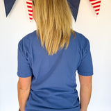 USA Picnic Tee- Navy