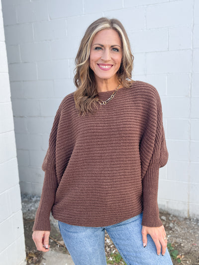 The Dani Sweater- Brown