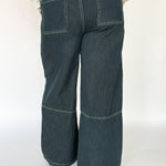 Wide Leg Denim Pants- Dk Denim - Ana Patricia Boutique