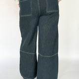 Wide Leg Denim Pants- Dk Denim - Ana Patricia Boutique