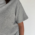 Crew Neck Short Sleeve Top- Heather Grey - Ana Patricia Boutique