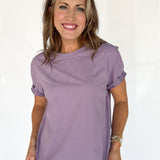 The Mali Basic Tee-Lavender - Ana Patricia Boutique