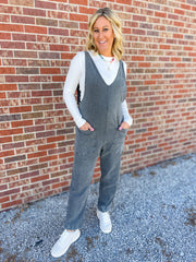 The Amara Overalls- Charcoal