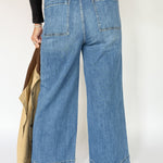 Pintuck Wide Leg Denim Jeans - Ana Patricia Boutique