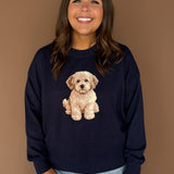 Goldendoodle Sweater-Navy