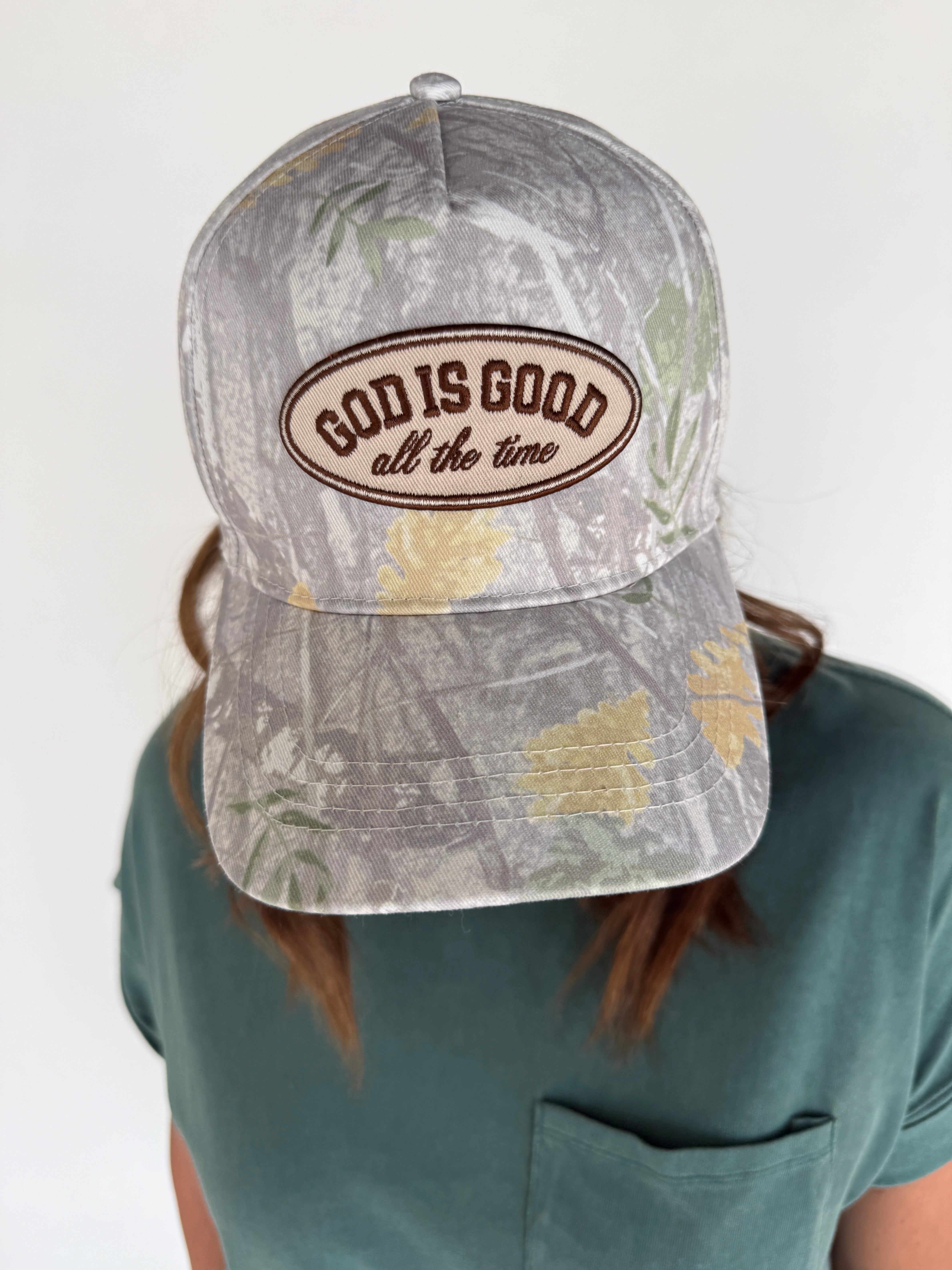 God is Good Camo Trucker Hat - Ana Patricia Boutique
