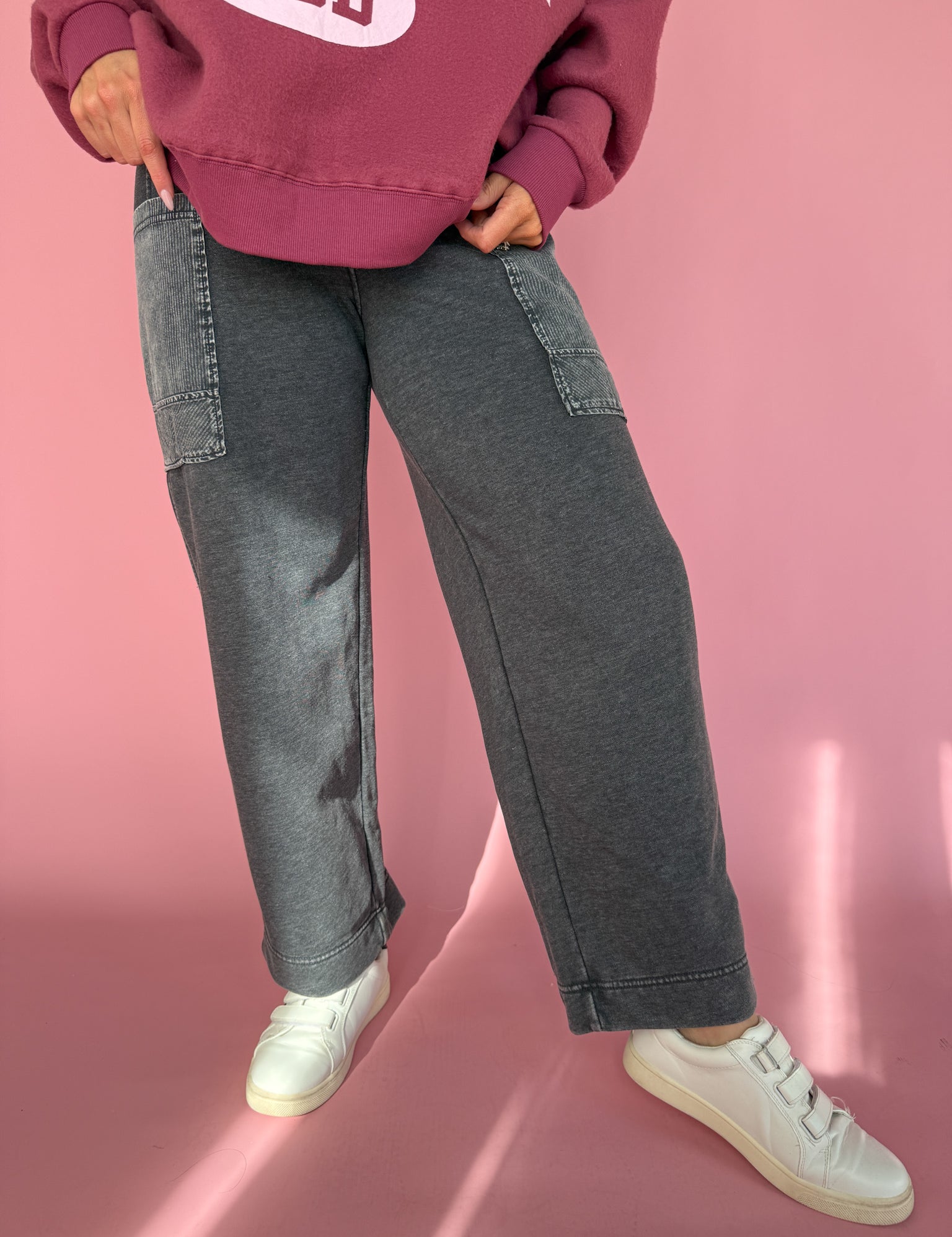 Mineral Wash Cargo Pant- Black - Ana Patricia Boutique