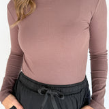 Essential Ribbed Top- Chocolate - Ana Patricia Boutique