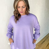 Hi-Lo Hem Pullover- Lavender