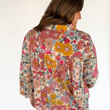 Woven Floral Blouse- Pink