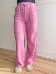 On Track Straight Leg Pants- Pink