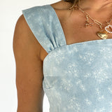 Floral Chambray Mini Dress