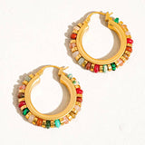 Beaded Hoop Earrings - Ana Patricia Boutique