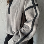 Oversized Fleece Pullover-Grey - Ana Patricia Boutique
