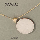 Mini Pave Cross Charm Necklace