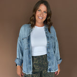 Washed Chambray Button Up