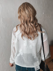 Timeless Blooms Sweater- Ivory