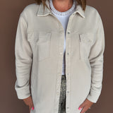 Snap Oversized Jacket- Taupe
