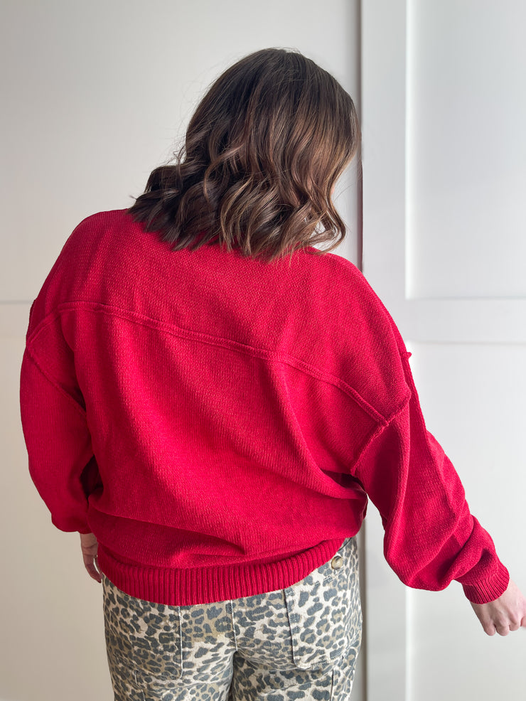 The Merona Sweater- Crimson Red