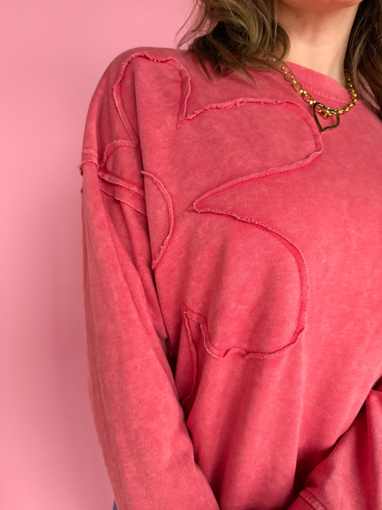 Flower Patch Pullover- Mineral Red - Ana Patricia Boutique