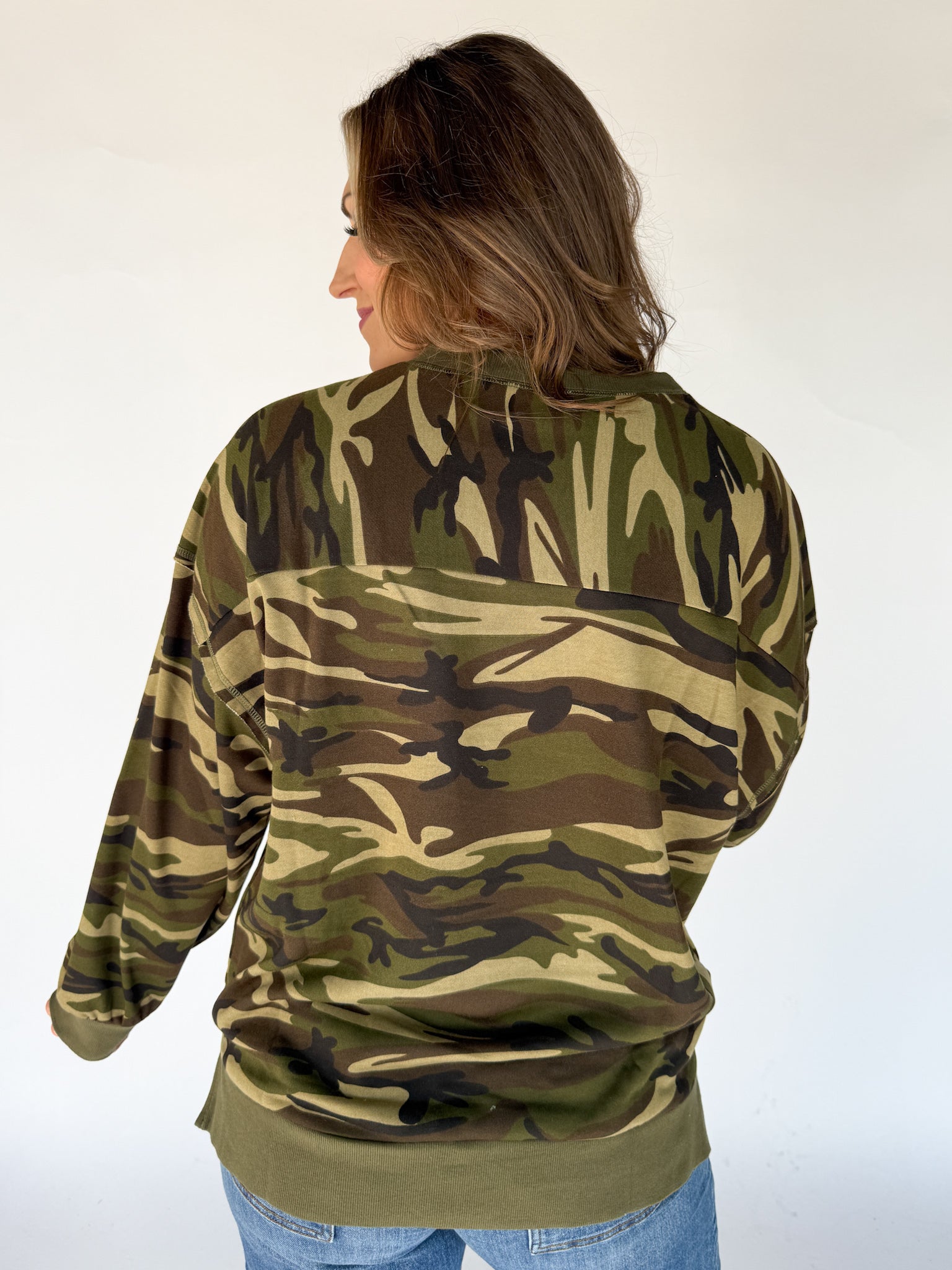 Camo Crewneck - Ana Patricia Boutique