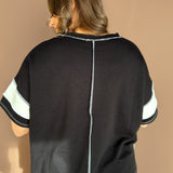 Colorblock Top- Black