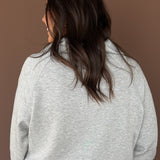 Half Zip Scuba Pullover-Grey