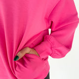 Scuba Half Zip Pullover- Fuchsia