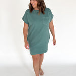 T-Shirt Mini Dress- Dark Teal - Ana Patricia Boutique