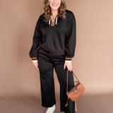 Color Block Zip Up Pullover