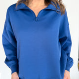 Scuba Half Zip Pullover- Navy